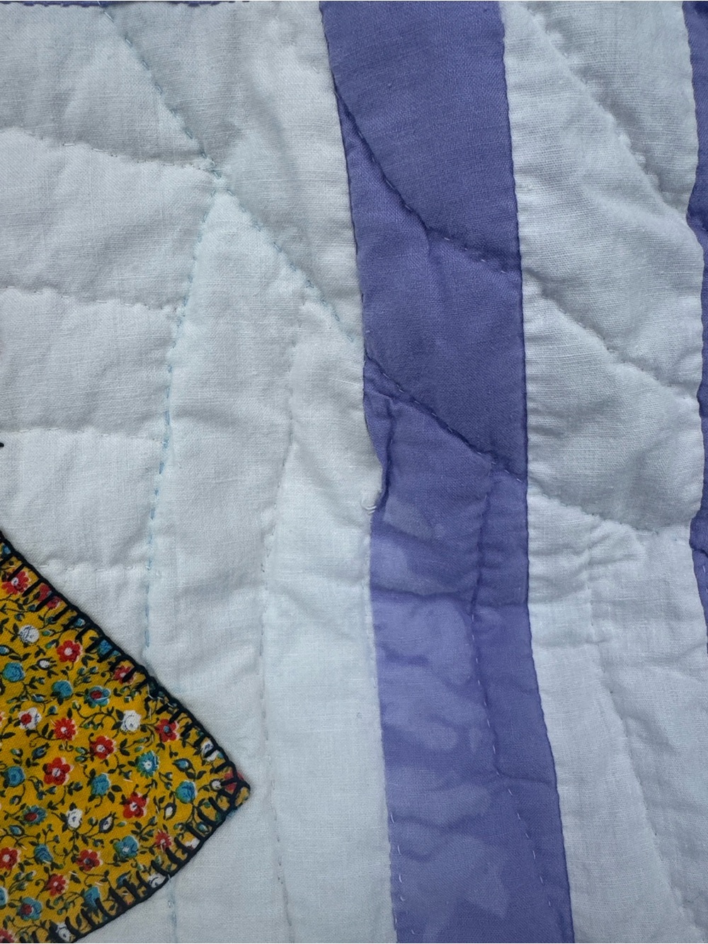 Sunbonnet Sue Quilt - Pastel Purple & Multicolor - Picture 9 of 12